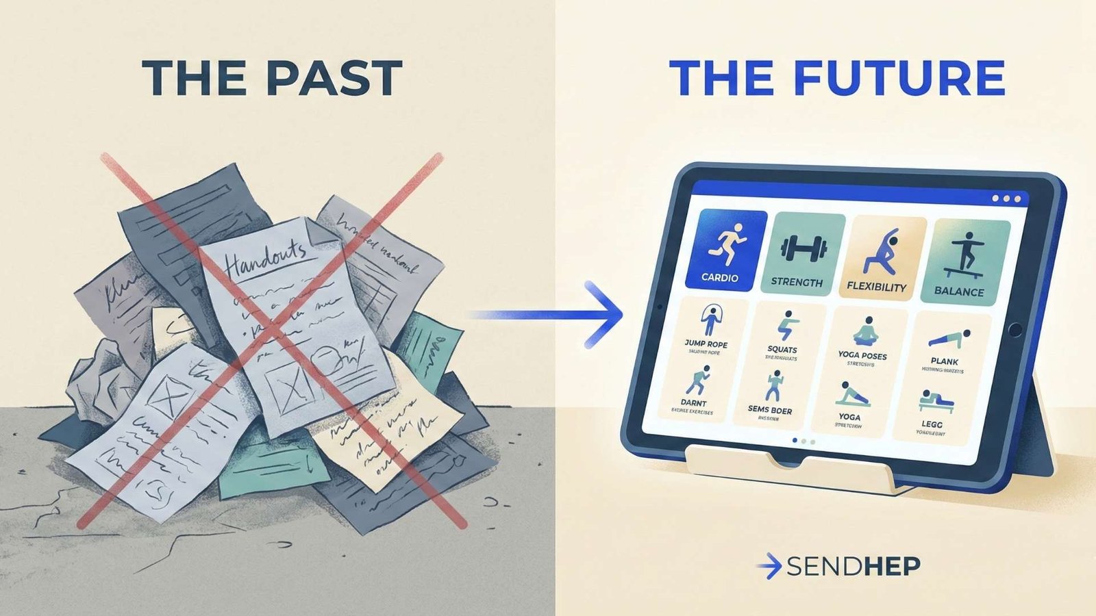 Paper handouts versus digital exercise programs